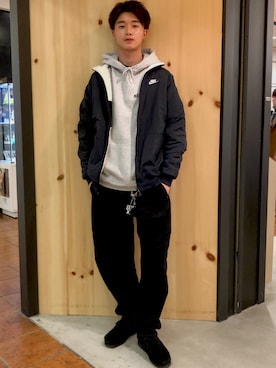 s h u nさん（メンズ・180cm）の冬コーディネート