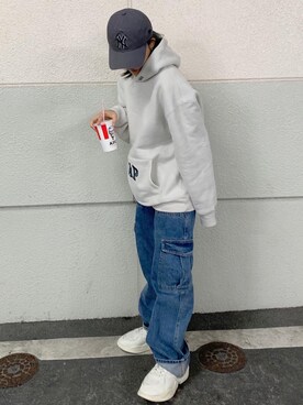 Gap ギャップ のパーカー グレー系 を使ったレディースコーディネート一覧 Wear