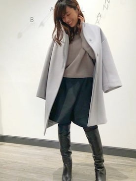 「Noble（ノーブル）のアイテム（その他アウター）」を使った、asukaさん（レディース・158cm）の冬コーディネート