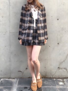 「ANDGEEBEE（アンジービー）のアイテム（ジャケット/アウター）」を使った、natsuhoさん（レディース・165cm）の秋コーディネート