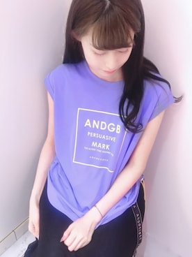 「ANDGEEBEE（アンジービー）のアイテム（スカート）」を使った、natsuhoさん（レディース・165cm）の夏コーディネート