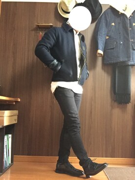 「GOLD（ゴールド）のアイテム（ブルゾン）」を使った、ゆうさん（メンズ・168cm）の冬コーディネート