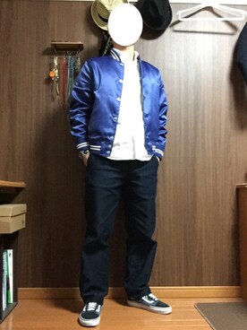 「GOLD（ゴールド）のアイテム（ブルゾン）」を使った、ゆうさん（メンズ・168cm）の春コーディネート