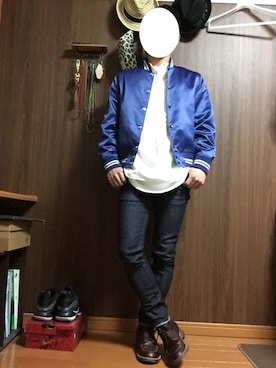 「GOLD（ゴールド）のアイテム（ブルゾン）」を使った、ゆうさん（メンズ・168cm）の春コーディネート