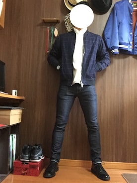「SLICK（スリック）のアイテム（ブルゾン）」を使った、ゆうさん（メンズ・168cm）の春コーディネート