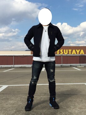 「GOLD（ゴールド）のアイテム（ブルゾン）」を使った、ゆうさん（メンズ・168cm）の冬コーディネート