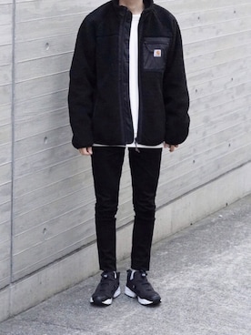「Carhartt WIP（カーハートダブリューアイピー）のアイテム（ブルゾン）」を使った、sushi ㅤさん（メンズ・170cm）の冬コーディネート