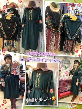 「刺繍」｜「アイテム（その他トップス）」を使った、ScoLar_nara_GOOFYさん（レディース・153cm）の秋コーディネート