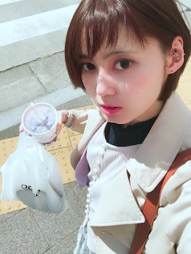 「BTS」｜「アイテム（アクセサリー）」を使った、mocha☆.｡.:*・さん（レディース・156cm）の春コーディネート