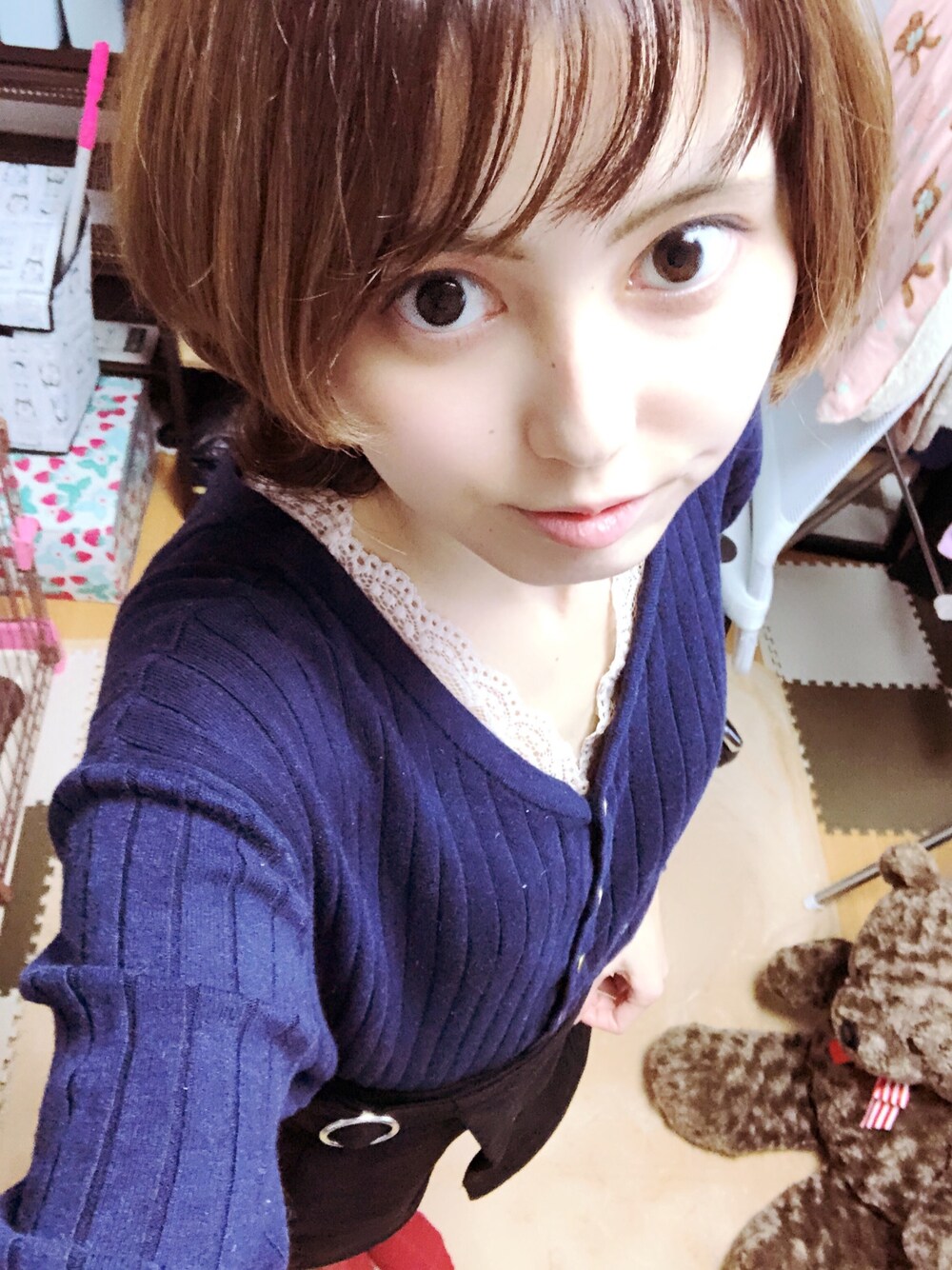 「natural couture、tutuanna、Bershka、シンプルコーデ、カジュアルコーデ、オトナカジュアル、OLIVE des OLIVE」｜「OLIVE des OLIVEのアイテム（キャミソール、ベージュ系）」を使った、mocha☆.｡.:*・さん（レディース・156cm）の秋コーディネートの1枚目の写真