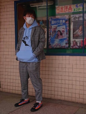 「オールドスクール」｜「アイテム（セットアップ）」を使った、ytさん（メンズ・177cm）の春コーディネート