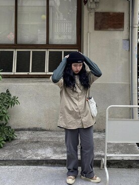 「LESS（レス）のアイテム（キャップ）」を使った、Ziさん（レディース・157cm）の夏コーディネート