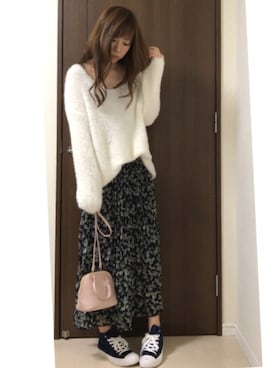 「FOREVER 21（フォーエバー トゥエンティーワン）のアイテム（スニーカー）」を使った、nana♡さん（レディース・160cm）の秋コーディネート