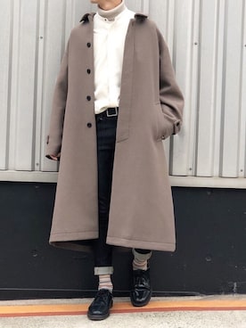 「アイテム（ステンカラーコート）」を使った、たき さん（メンズ・170cm・20代）の冬コーディネート