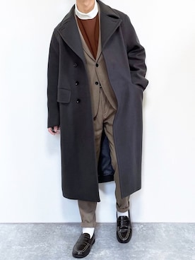 「UNIQLO（ユニクロ）のタートルネックT（長袖）（Tシャツ/カットソー）」を使った、たき さん（メンズ・170cm）の冬コーディネート