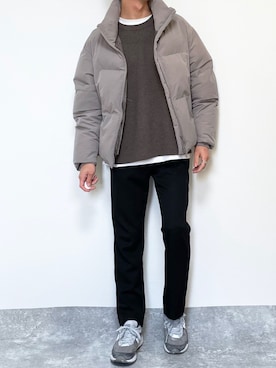 「WYM LIDNM（ウィム バイ リドム）のMILANO RIB HEAVY WEIGHT PO KNIT（ニット/セーター）」を使った、たき さん（メンズ・170cm）の冬コーディネート