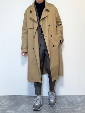 「RYO TAKASHIMA（リョウタカシマ）のアイテム（トレンチコート）」を使った、たき さん（メンズ・170cm）の冬コーディネート