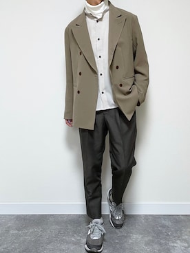 「UNIQLO（ユニクロ）のタートルネックT（長袖）（Tシャツ/カットソー）」を使った、たき さん（メンズ・170cm）の春コーディネート