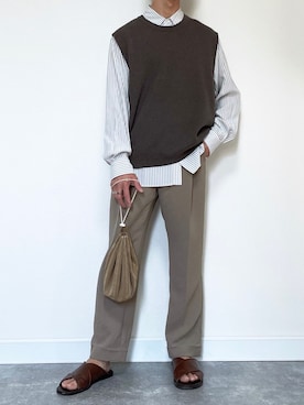 「Hender Scheme（エンダースキーマ）のHender Scheme kinchaku (nc-rc-kin)（ハンドバッグ）」を使った、たき さん（メンズ・170cm）の春コーディネート