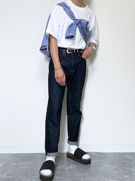 「たすき掛け」｜「アイテム（ブルゾン）」を使った、たき さん（メンズ・170cm）の春コーディネート