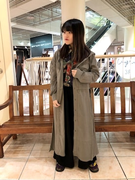 「シャツジャケット」｜「アイテム（シャツワンピース）」を使った、かさん（レディース・146cm）の夏コーディネート