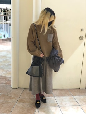 「ファッションの力を信じよう」｜「アイテム（シャツワンピース）」を使った、かさん（レディース・146cm）の秋コーディネート