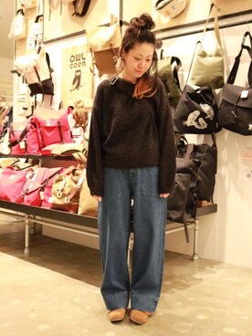 「coenスタッフスタイリング」｜「アイテム（その他）」を使った、coen たけさんさん（レディース・157cm）の冬コーディネート