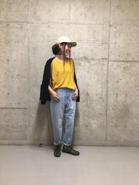 「coenスタッフスタイリング」｜「アイテム（その他）」を使った、coen たけさんさん（レディース・157cm）の春コーディネート