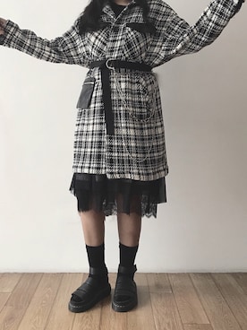 「インスタグラム」｜「アイテム（その他アウター）」を使った、imnobleeさん（レディース・167cm）の春コーディネート