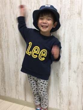 「Lee（リー）のアイテム（ハット）」を使った、Ｗさん（キッズ・100cm）の春コーディネート