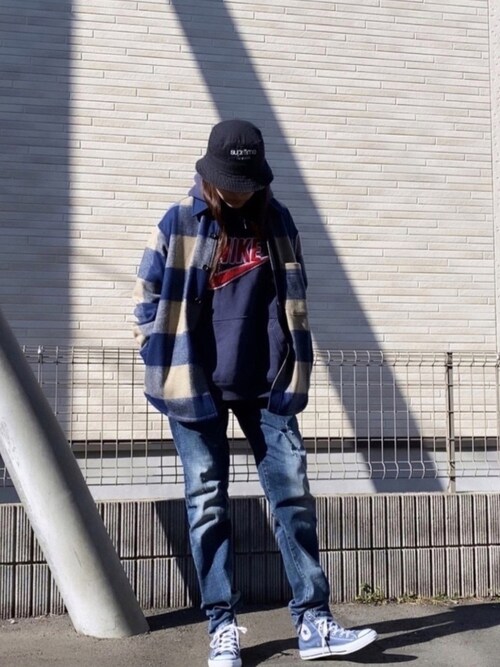 あやち Supreme のハットを使ったコーディネート Sciaky