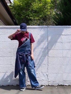 サロペット オーバーオールを使った シャツ腰巻き の人気ファッションコーディネート Wear