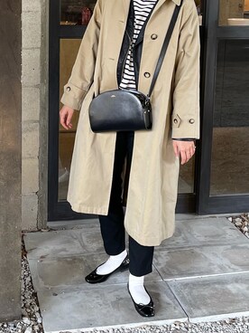 「JOURNAL STANDARD relume（ジャーナルスタンダード　レリューム）のアイテム（ステンカラーコート）」を使った、aoiさん（レディース・162cm）の春コーディネート