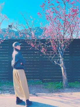 「TAIPEI」｜「アイテム（MA-1）」を使った、Iswearさん（レディース・165cm）の春コーディネート