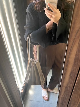 「美シルエットパンツ」｜hrnさん（レディース・158cm）の秋コーディネート