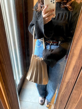 「カヌレバッグ」｜「アイテム（パンツ）」を使った、hrnさん（レディース・158cm）の秋コーディネート