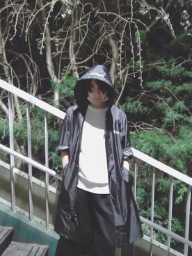 「vetements」｜「アイテム（ナイロンジャケット）」を使った、カド イツキさん（メンズ・177cm）の春コーディネート