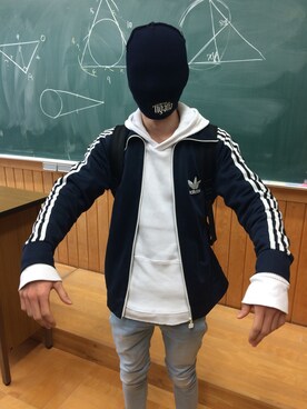 「アイテム（ジャージ）」を使った、HiBKさん（メンズ・174cm・10代）の秋コーディネート