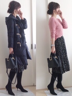 「PLST（プラステ）のアイテム（ダウンジャケット/コート）」を使った、meiさん（レディース・175cm）の冬コーディネート