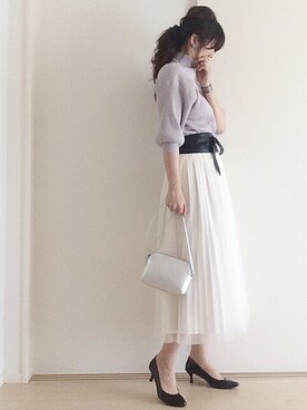 「DOLCEのアイテム」を使った、meiさん（レディース・175cm）の春コーディネート