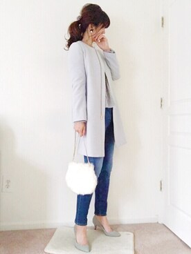 「ペールトーン」｜「アイテム（その他アウター）」を使った、meiさん（レディース・175cm）の秋コーディネート