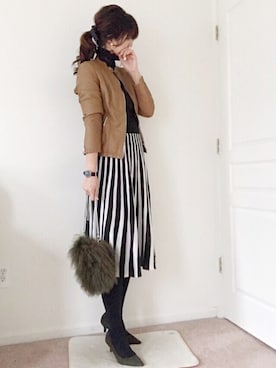 「EXPRESS（エクスプレス）のアイテム（ジャケット/アウター）」を使った、meiさん（レディース・175cm）の秋コーディネート