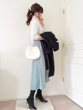 「テールカット」｜meiさん（レディース・175cm）の冬コーディネート