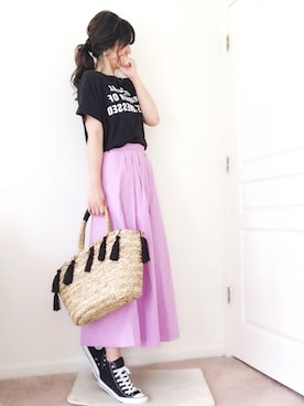 「ラベンダー」｜meiさん（レディース・175cm）の春コーディネート