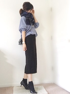 「CHOUCHOU（チュチュ）のアイテム」を使った、meiさん（レディース・175cm）の秋コーディネート