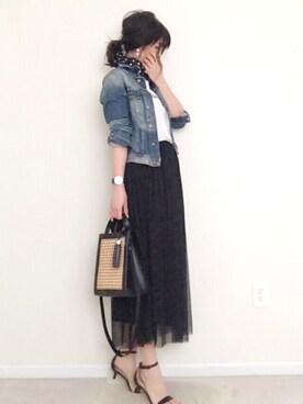 「salus（サルース）のアイテム」を使った、meiさん（レディース・175cm）の春コーディネート