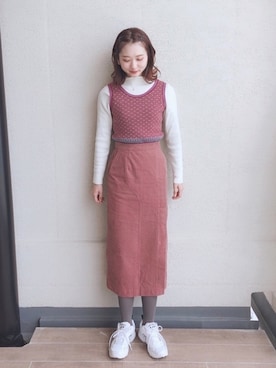 「Another Edition」｜「アイテム（スカート）」を使った、ピさん（レディース・161cm）の冬コーディネート