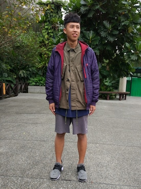 「streetsnap」｜「アイテム（ダウンジャケット/コート）」を使った、黃詠惟さん（メンズ・183cm）の冬コーディネート