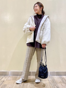 「RAG MACHINE（ラグマシーン）のアイテム」を使った、miiisakichiiiさん（レディース・156cm）の秋コーディネート