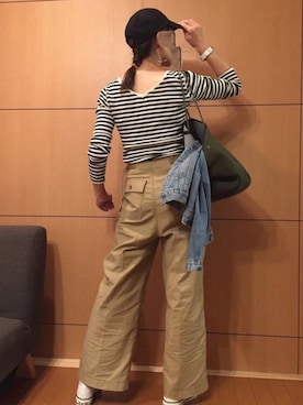「Moname（モナーム）のアイテム（ジャケット/アウター）」を使った、akiさん（レディース・163cm）の夏コーディネート